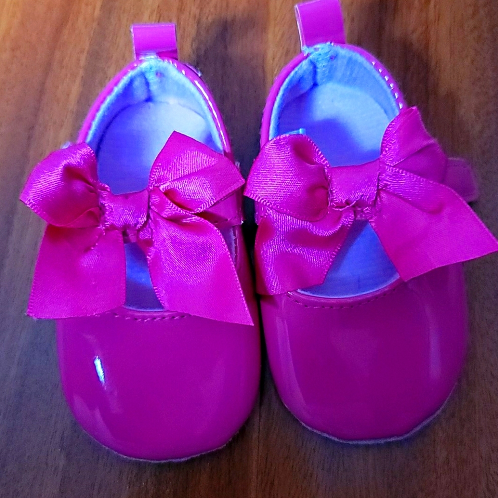 Pink baby dress shoes